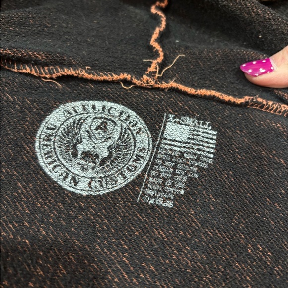 Affliction Black and Pink Graphic Hoodie - Picture 3 of 5
